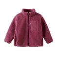 thumbnail image 1 of TAIAOJING Toddler Hoodies Baby Jacket Lightweight Kids Boys Girls High Fall Winter Full Zip Fuzzy Coat Outwear With Pockets Fall Jacket Coats 4-6 Years, 1 of 1