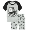 thumbnail image 1 of TAIAOJING Toddler Kids Baby Boys Cartoon Printed Cute Casual T-Shirt Grid Shorts Outfits Sets Birthday 6-7Y, 1 of 3