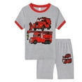 thumbnail image 1 of TAIAOJING Toddler Kids Baby Boys Cartoon Printed Cute Casual T-Shirt Grid Shorts Outfits Sets Boho 4-5Y, 1 of 2