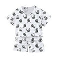 thumbnail image 1 of TAIAOJING Toddler Kids Baby Boys Girl Shorts Outfits Sets Summer Outfits Sets Letter Print T-Shirt + Shorts Girls 2PCS Tracksuit Outfits Sets Comfort 18-24M, 1 of 9