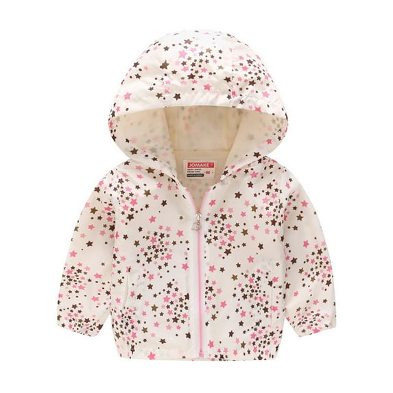 TAIAOJING Toddler Kids Baby Boys Girls Cartoon Dinosaur Rainbow Camouflage Zip Windproof Jacket Hooded Trench Lightweight Kids Coats Windbreaker Casual Outerwear For 12-18 Months