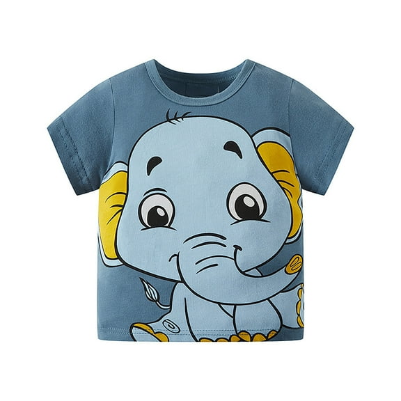 TAIAOJING Toddler Kids Baby Boys Summer Cartoon Short Sleeve Crewneck T-Shirts Tops Tee Clothes Children Outfits Sets Leisure 3-4Y