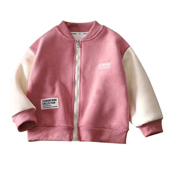 TAIAOJING Toddler Kids Baby Girls Boys Color Block Coat Jacket Outerwear Zipper Warm Winter Outwear Cute Child Daliywear 11-12 Years