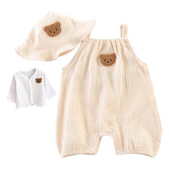 TAIAOJING Toddler Kids Baby Girls Boys Summer Collar Short Sleeve Romper Bodysuit Clothes Holiday 8-12M