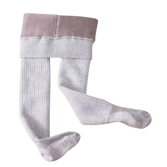 TAIAOJING Toddler Kids Baby Girls Cotton Lined Solid Warm Leggings Pantihose Stretchy Basic Full Length Pants Pantyhose For Winter Fashion Outfit 6-7 Years