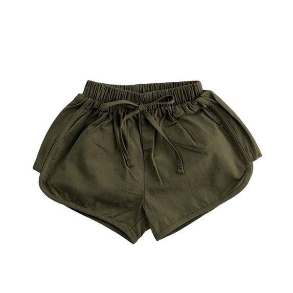TAIAOJING Toddler Kids Boys Girls Casual Solid Color Shorts Summer Holiday Beach Pants Child Sport Shorts Trendy 3-4Y