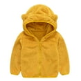 thumbnail image 1 of TAIAOJING Toddler Kids Boys Girls Polar Jacket with Hood Zipper Outwear Thick Warm Ear Baby Boy Cute Hooded Coat Girls Coat& Fall Jacket Coats 18-24 Months, 1 of 3