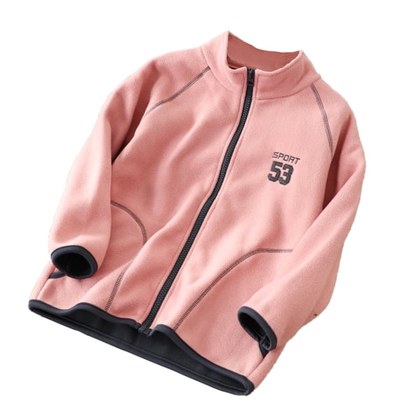 TAIAOJING Toddler Kids Boys Girls Zippered Coat Long Sleeve Winter Letter Prints Jacket Thicken Warm Outwear 9-10 Years