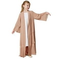 thumbnail image 1 of TAIAOJING Toddler Kids Chiffon Abaya For Girls Open Front Cardigan Dress Robe Trendy Baby Child Daliywear 4-5 Years, 1 of 9