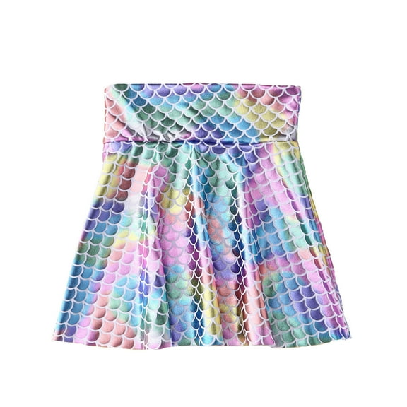 TAIAOJING Toddler Kids Girls A-Line Skirt Personality Fashion Performance Dance Short Skirt Relaxed Fit 3-4Y