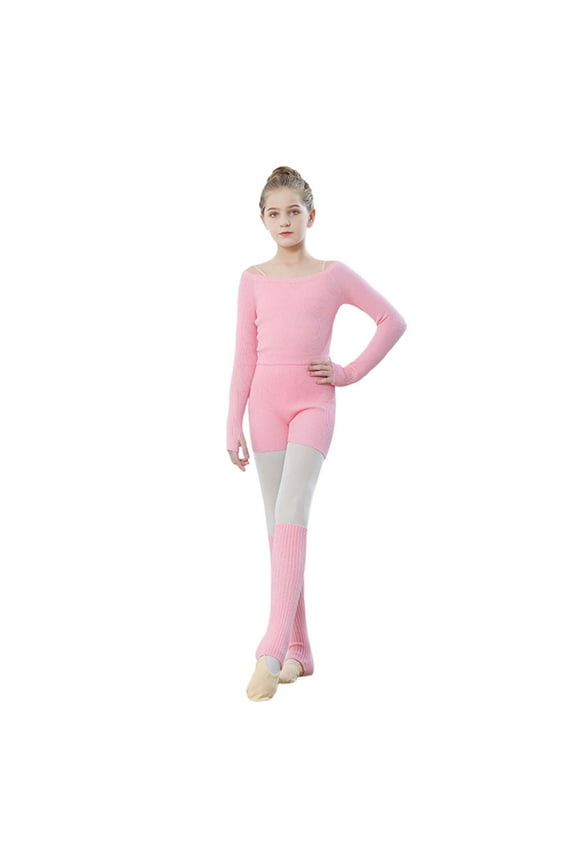 Toddler Kids Girls Ballet Sweater Soft Warm Up Active Sweater Pullover Dance Knitwear For Leotards Cozy Baby Child Daliywear 5-6 Years