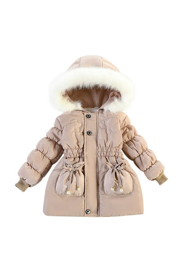 Toddler Kids Girls Boys Bomber Down Puffer Jacket Zip-Up Winter Coat for Baby Girl Sweater Clothes Outerwear Jackets Parka 18-24 Months