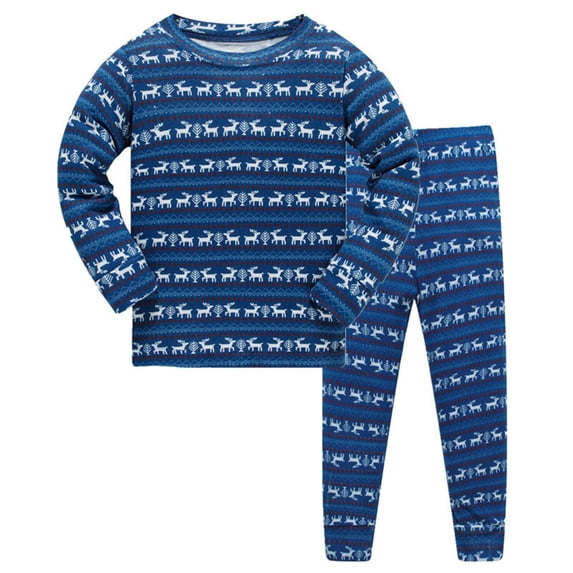 TAIAOJING Toddler Kids Girls Boys Pajamas Set Christmas ReindeerCotton Kids 2 Piece Pj's Long Sleeve Sleepwear Clothes Set Xmas Outfits Cute Pjs Sleepwear 3-4 Years