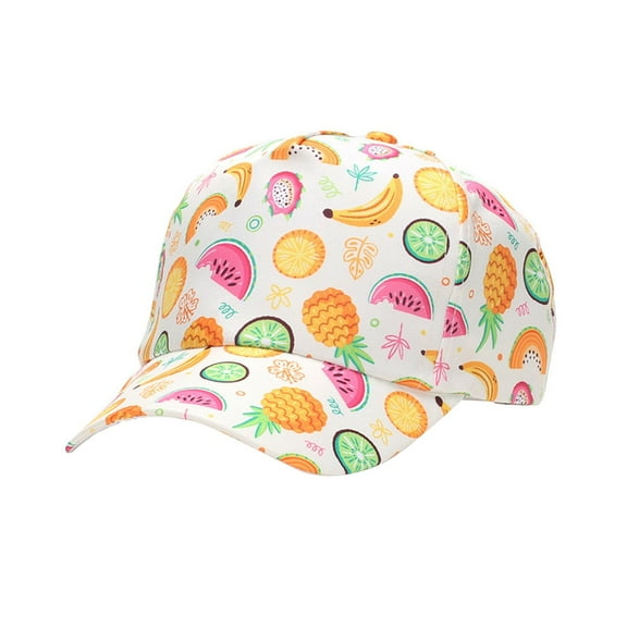 TAIAOJING Toddler Kids Hats Caps For Outdoor Sports And Daily Casual Wear Adjustable Animal And Fruit Print Design For Picnics And Parties For Children 4 10 Birthday 4-10Y