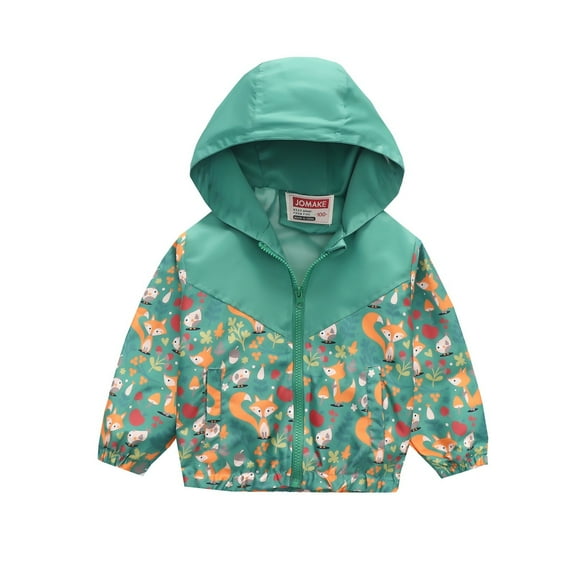 TAIAOJING Toddler Kids Spring Fall Jackets Baby Boys Girls Cartoon Dinosaur Rainbow Camouflage Zip Windproof Hooded Trench Lightweight Coats Windbreaker Casual Outerwear For 3-4 Years