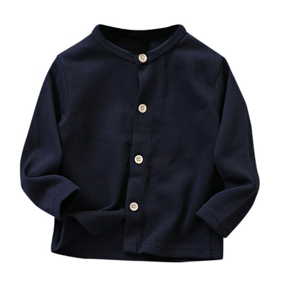 TAIAOJING Toddler Kids Spring Fall Jackets Children Baby Girls Boys Long Sleeve Solid Knit Cardigan Jacket Coat Outer Outfits Clothes For 12-24 Months