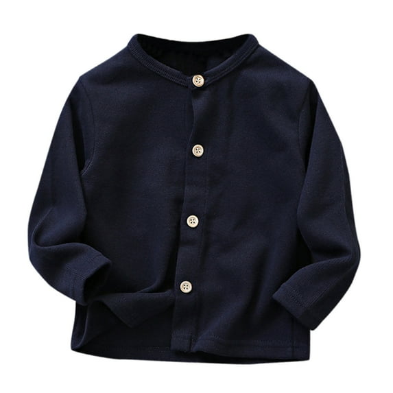 TAIAOJING Toddler Kids Spring Fall Jackets Children Baby Girls Boys Long Sleeve Solid Knit Cardigan Jacket Coat Outer Outfits Clothes For 3-4 Years