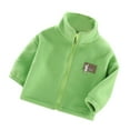 thumbnail image 1 of TAIAOJING Toddler Kids Spring Fall Jackets Girls' Thick Fuzzy Casual Long Sleeve Coat Children's Spring And Autumn Fashion Autumn Baby Fleece Top For 3-4 Years, 1 of 8