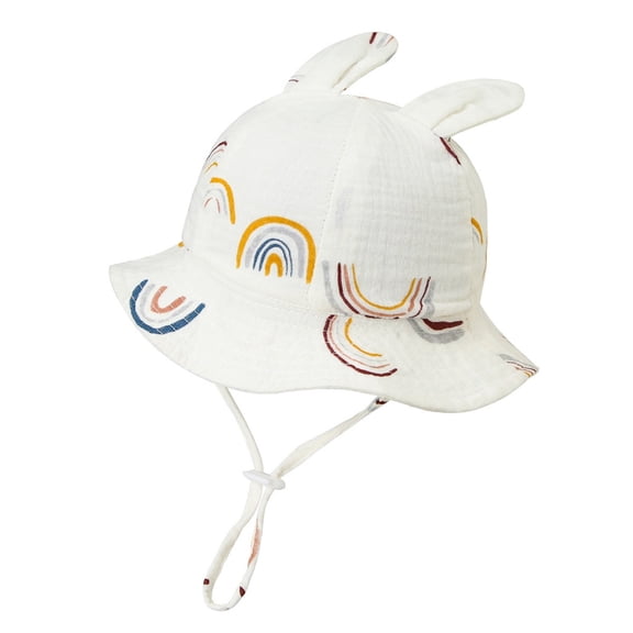 TAIAOJING Toddler Kids Sun Hat Adjustable Fisherman Cap For Boys Girls Outdoor Party Summer Beach Playground Lightweight Breathable Soft 0-12M