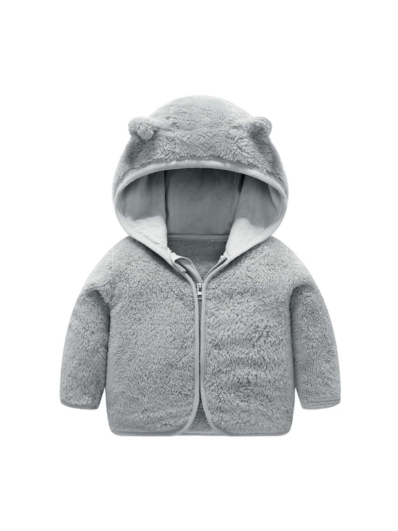 Toddler Kids Winter Jackets Baby Boys Girls Winter Windproof Hooded Coat Warm Outwear Snowsuit 18-24 Months