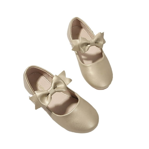 TAIAOJING Toddler Little Girls Dress Shoes Flower Girls Ballet Shoes Party Wedding Shoes Soft Footwear 3.5-4 Years