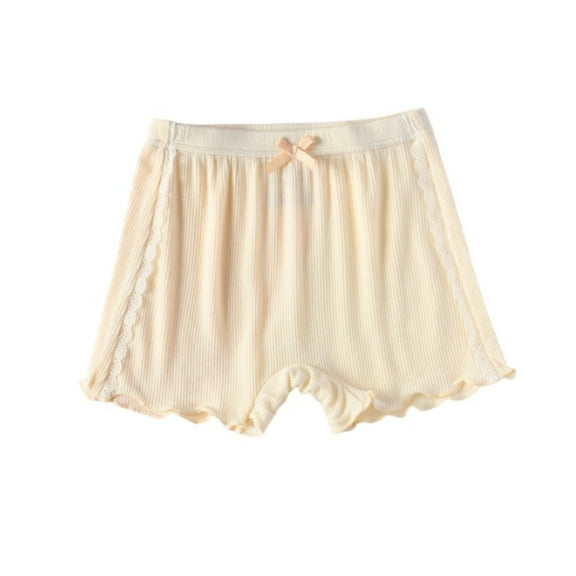 TAIAOJING Toddler Little Girls Summer Insurance Underpants Layer Front Shorts Solid Color Girl Thin Style Underwear Breathable Panties Boho 7-8Y