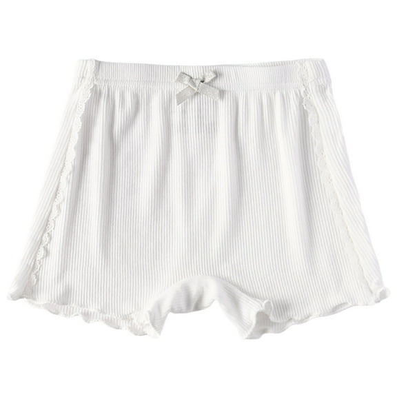 TAIAOJING Toddler Little Girls Summer Insurance Underpants Layer Front Shorts Solid Color Girl Thin Style Underwear Breathable Panties Cute 6-7Y