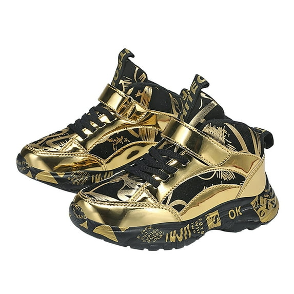 TAIAOJING Toddler Shoes Boys’ Winter High Tops Lined Thickened Leather Snow Boots With Sole Soft Footwear 5.5