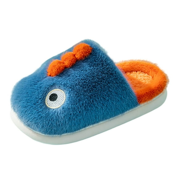 TAIAOJING Toddler Shoes Child Winter Warm Home Warm Slippers 3D Cartoon Meng Meng Anmial Children Home Slippers Breathable Footwear 1-2 Years