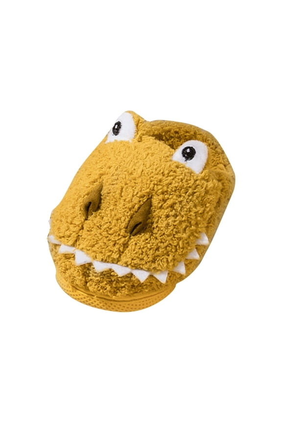 Toddler Shoes Fashion Cute Spring Boys Girls Slippers Flat Bottom Lightweight Soft And Comfortable Warm Solid Color Cartoon Animal Shape Cute Footwear 18-24 Months