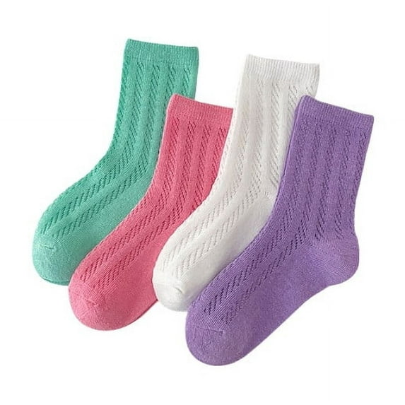 TAIAOJING Toddler Socks Floor Socks Summer Socks Cartoon Thin Breathable Autumn Cartoon Fashion 4pcs Cute XL