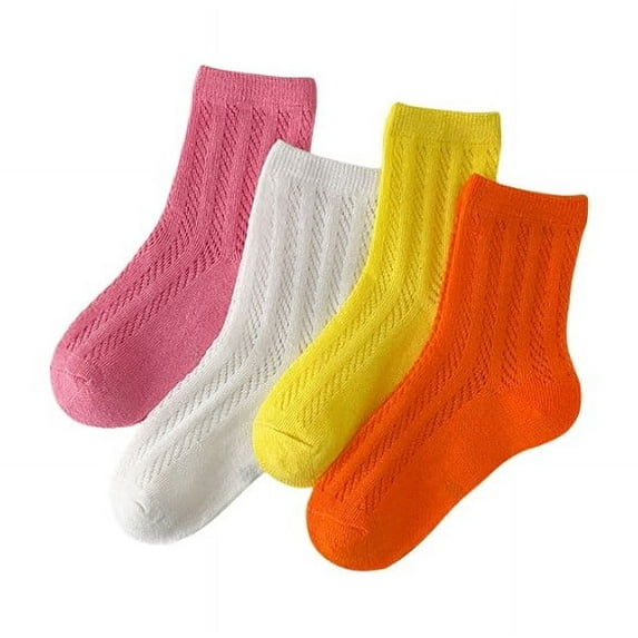 TAIAOJING Toddler Socks Floor Socks Summer Socks Cartoon Thin Breathable Autumn Cartoon Fashion 4pcs Fashionable S