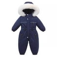 thumbnail image 1 of TAIAOJING Toddler Solid Color Thin Baby Jumpsuit Child Ski Wear Out For Boys Girls 2025 Winter New Model Stylish Daliywear 4-5 Years, 1 of 3