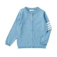 thumbnail image 1 of TAIAOJING Toddler Spring Fall Kids Trendy Sweater Coat Thin Solid Color Family Cotton Blend Crewneck Knit Cardigan Knitwear Lovely Baby Child Daliywear 5-6 Years, 1 of 4
