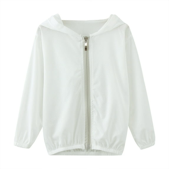 TAIAOJING Toddler Summer Boys Girls Long Sleeve Sun Proof Clothing Breathable Light Coat Light Air Conditioning Clothes Solid Color For 18-24 Months