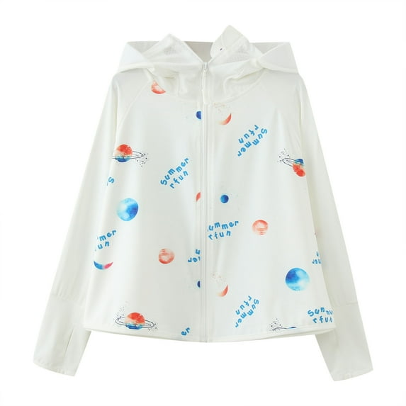 TAIAOJING Toddler Summer Boys Girls Long Sleeve Sun Proof Clothing Outdoor Breathable Light Coat Light Air Conditioning Clothes For 5-6 Years