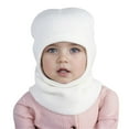 thumbnail image 1 of TAIAOJING Toddler Warm Caps Girl Boy Hooded Winter Scarf Kid Hat Cap Scarf Knit Baby Care Trendy Child Daliywear One Size, 1 of 4
