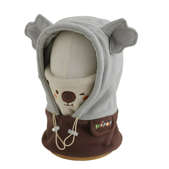 TAIAOJING Toddler Warm Winter Hats For Kid Hat+Scarf Two Piece Set Cozy Baby Child Daliywear 3-10 Years