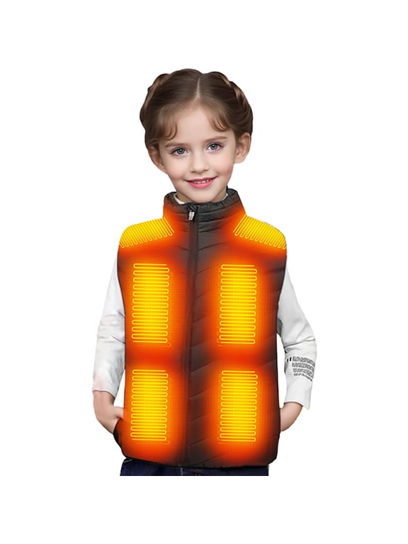 Toddler Winter Child Heating Vest For Girl Smart Vest Heating Usb Charging Warm Child Vest Relaxed Fit Baby Daliywear 9-10 Years