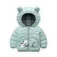 thumbnail image 1 of TAIAOJING Toddler Winter Coat Baby Girl Boy Boys Winter Windproof Cartoon Shine Bear Hooded Jacket Kids Warm Outerwear Coat 12-18 Months, 1 of 4