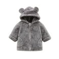 thumbnail image 1 of TAIAOJING Toddler Winter Coat Baby Girl Boy Coat Jacket Hooded Soild Cartoon Ears Outwear Windproof Coat Jacket Kids Warm Coat 3-4 Years, 1 of 6