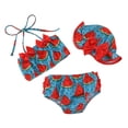 thumbnail image 1 of TAIAOJING Toddlers and Baby Girls' Swimsuit Bowknot Sunflower Watermelon Pineapple Print Ruffles Two Piece Swimwear Bikini With Hat Outfits Bathing Suit 6-12 Months, 1 of 7