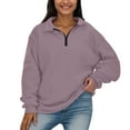 thumbnail image 1 of TAIAOJING Tops For Womens Oversized Half Zip Pullover Long Sleeve Sweatshirt Quarter Zip Hoodie Sweater Teen Girls Fall Blouse Clothes, 1 of 6