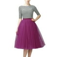 thumbnail image 1 of TAIAOJING Tutu Skirts for Women Girls High Knee Quality Pleated Length Dancing Adult Carnival Petticoat Skirt, 1 of 3