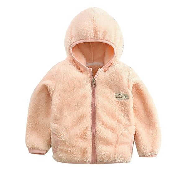 TAIAOJING Winter Coats for Kids with Hoods Toddler Casual Zip Up Solid Long Sleeve Lightweight Cute Thicken Outerwear Snowsuit Jacket for Baby Boys Girls 5-6 Years