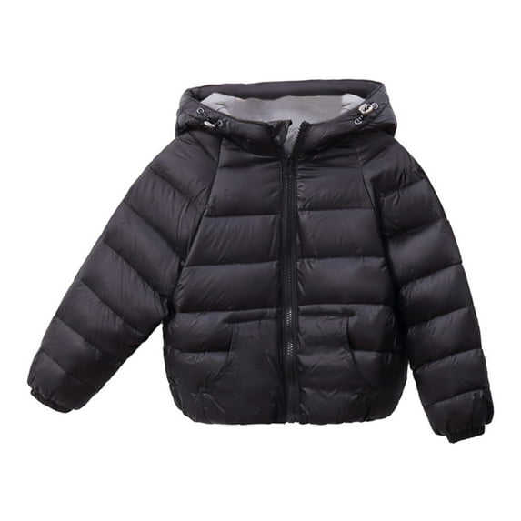 TAIAOJING Winter Coats for Kids with Hoods Winter Child Solid Color Zipper Keep Warm Clothes Jacket for Baby Boys Girls 3-4 Years