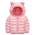 thumbnail image 1 of TAIAOJING Winter Coats for Toddler Kids Baby Boys Girls Padded Warm Jacket Deer Cartoon Coats Outerwear Bear Ears Hooded Padded Outwear 2-3 Years, 1 of 3