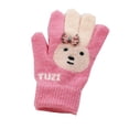thumbnail image 1 of TAIAOJING Winter Gloves for Toddler Kids Toddler Girls Gloves Rabbit Cute Cartoon Outdoor Winter Velvet Thickened Warm Cold Five Finger Gloves, 1 of 4