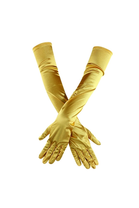 Winter Gloves for Women & Men Opera Dance Elbow Finger 1920s Bridal Long Length Gloves Satin Gloves Gloves