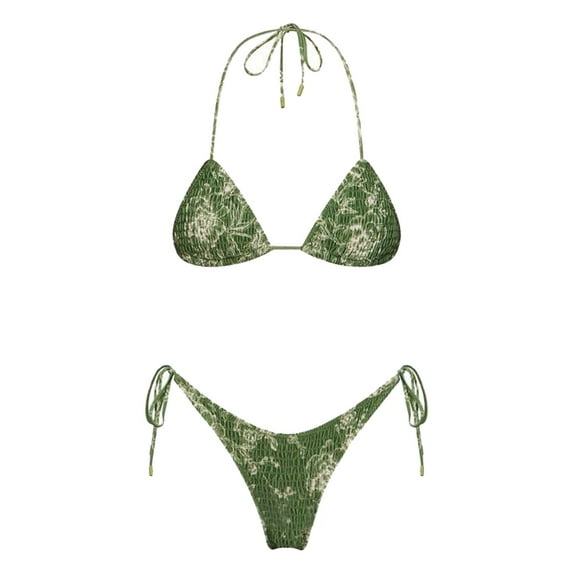 TAIAOJING Women Bikini Sets 2 Piece High Waisted Sexy Bikini Swimsuit Swimwear Push Up Bikini Set Thong Brazilian Bathing Suit Beach Wear